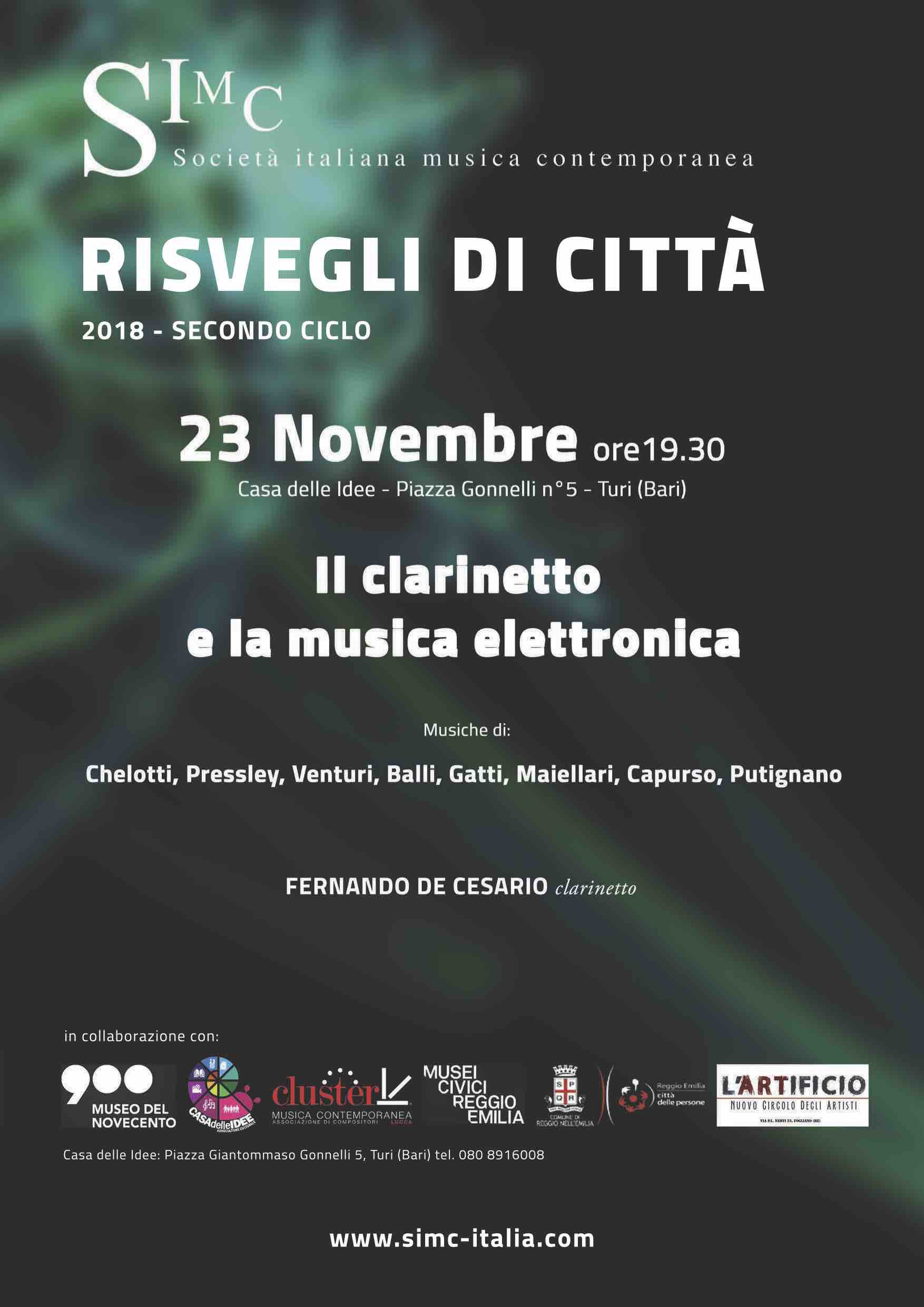 Risvegi di citta - 23 novembre 2018 - Locandina